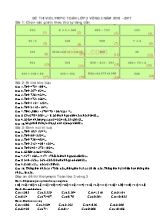 Đề và đáp án thi Violympic Toán lớp 3 vòng 3 - Năm 2016-2017
